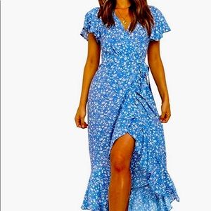 Bohemian Flowey wrap dress